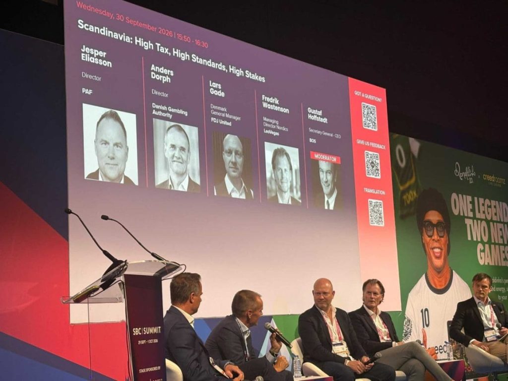 Paf unveils unique pilot project with Meta to fight unlicensed gambling 2 Jesper Eliasson unveils Paf's Meta agreement at SBC Summit