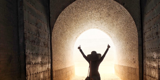 Light at the end of the tunnel, representing a potential rebound for Flutter and Entain stocks