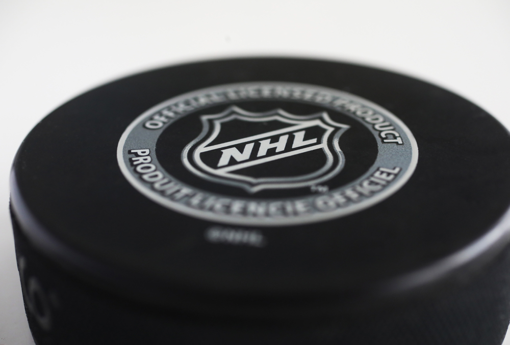 an NHL puck