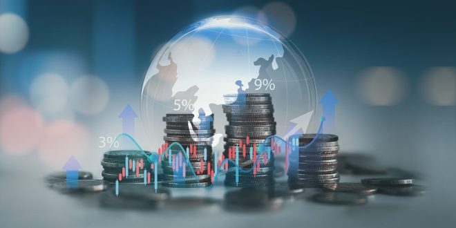 Coins, a globe and percentages, symbolising betting exchanges like Matchbook and Betdaq